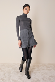 Pantaloni corti in lana stretch