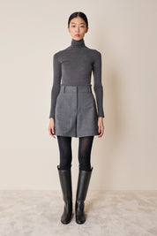 Pantaloni corti in lana stretch