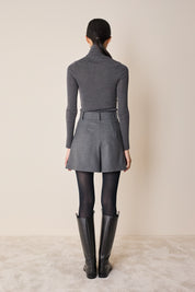 Pantaloni corti in lana stretch