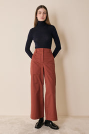 Pantaloni in cotone con maxi tasche