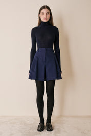 Pantaloni corti in cotone con pinces