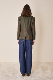 Houndstooth wool jacket
