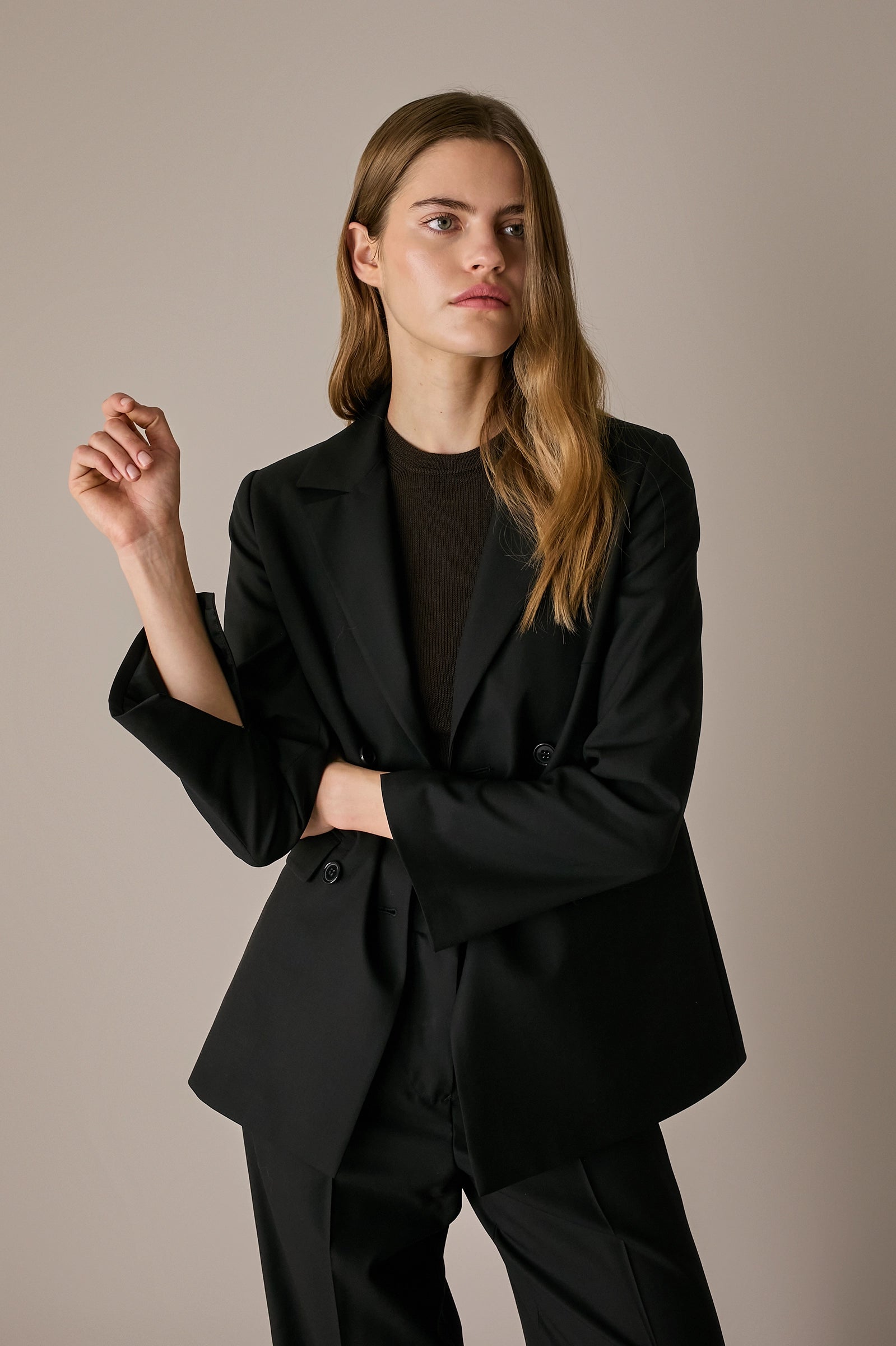 Blazer in lana leggera e cashmere