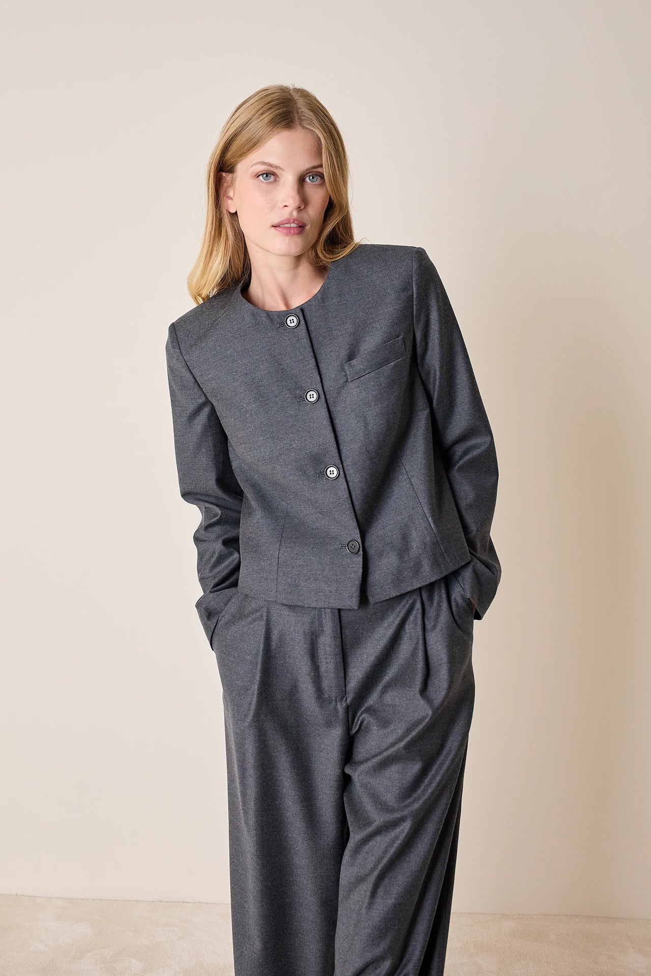 Giacca in lana e seta