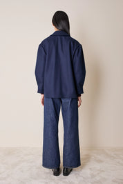 Giacca in lana con maniche a palloncino