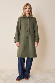 Cappotto stile loden in lana vergine