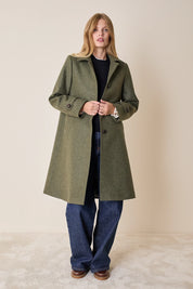 Cappotto stile loden in lana vergine