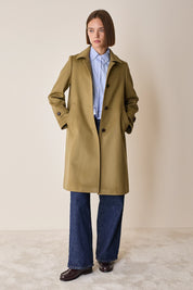 Cappotto stile loden in lana e cashmere