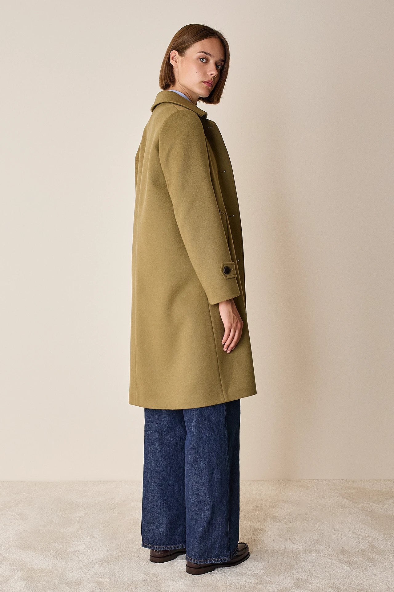 Cappotto stile loden in lana e cashmere