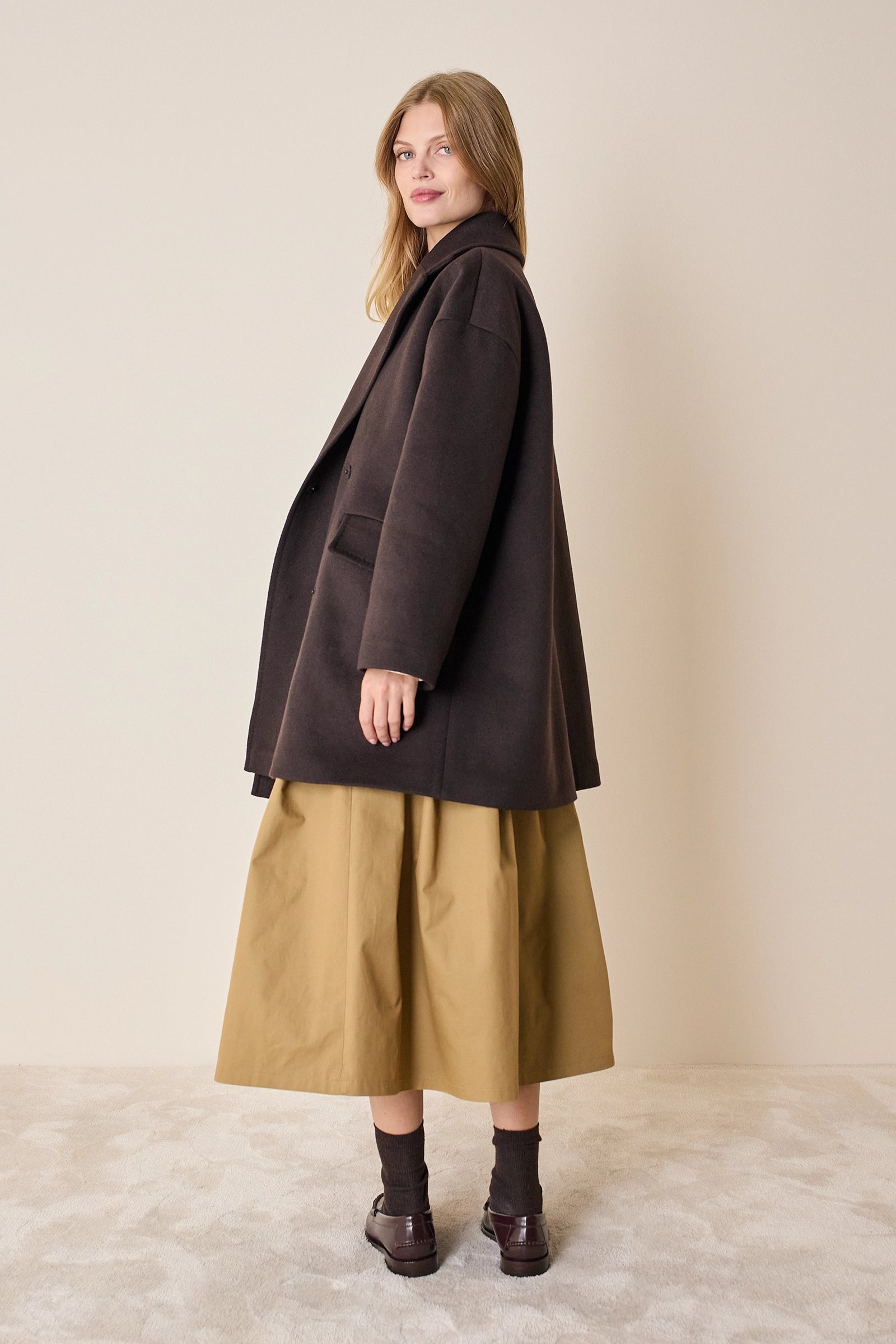 Cappotto doppiopetto in cashmere