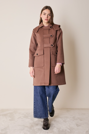 Wool and cashmere duffle coat