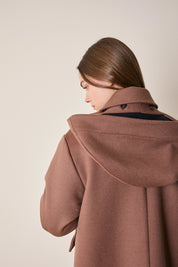Wool and cashmere duffle coat