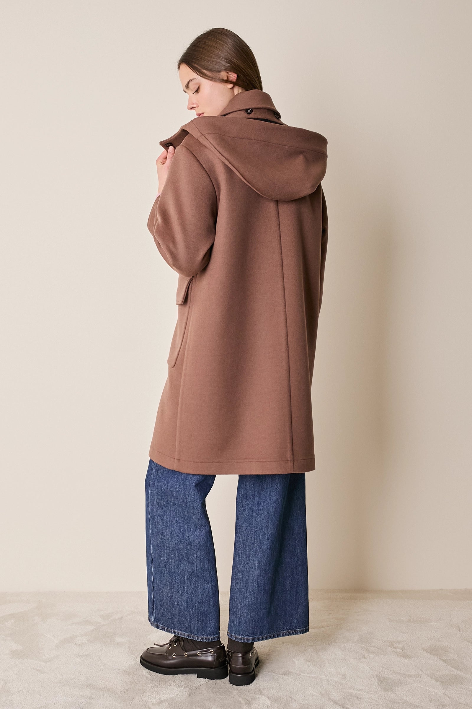 Wool and cashmere duffle coat