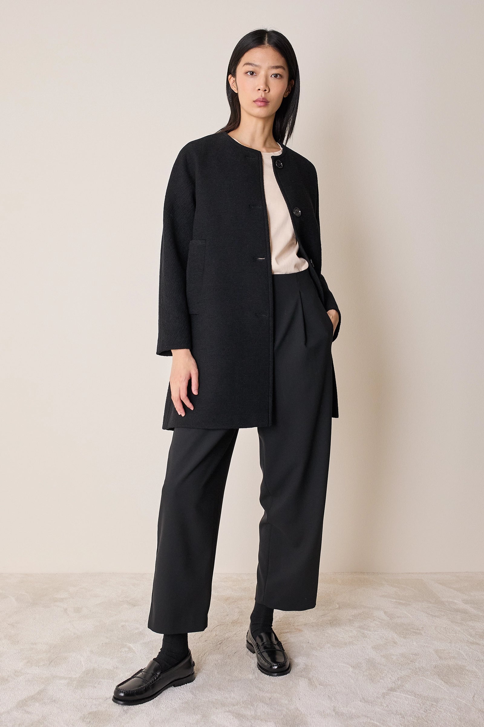 Cappotto paricollo in lana