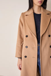 Cappotto lungo doppiopetto in lana e cashmere