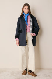 Giacca imbottita con colletto in velluto