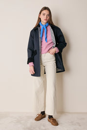 Giacca imbottita con colletto in velluto