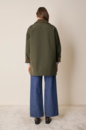 Giacca imbottita con colletto in velluto