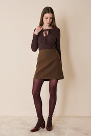 Gonna a trapezio in lana