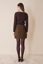 Gonna a trapezio in lana