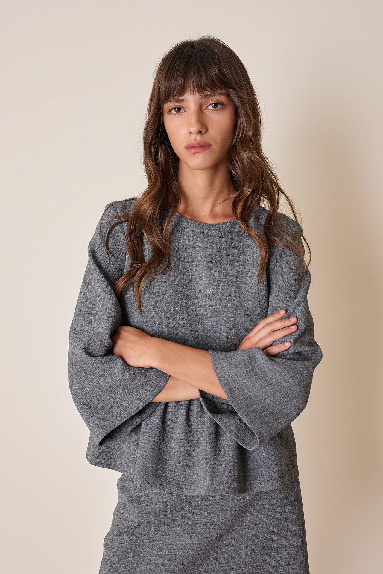 Wool-blend miniskirt