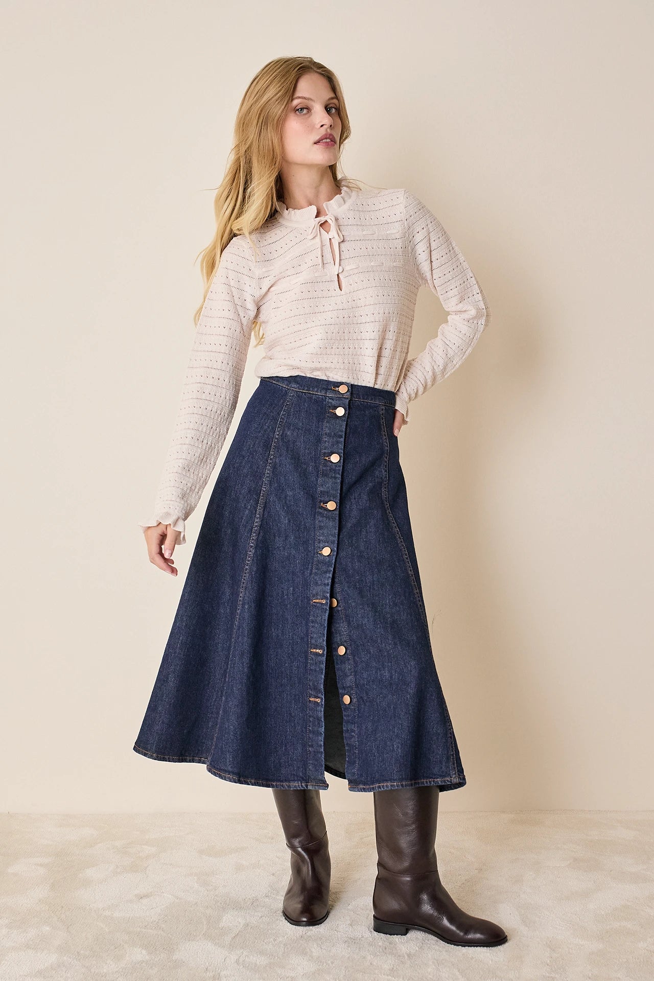 Gonna lunga in denim