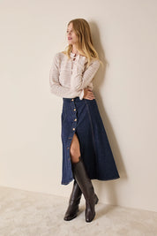 Gonna lunga in denim