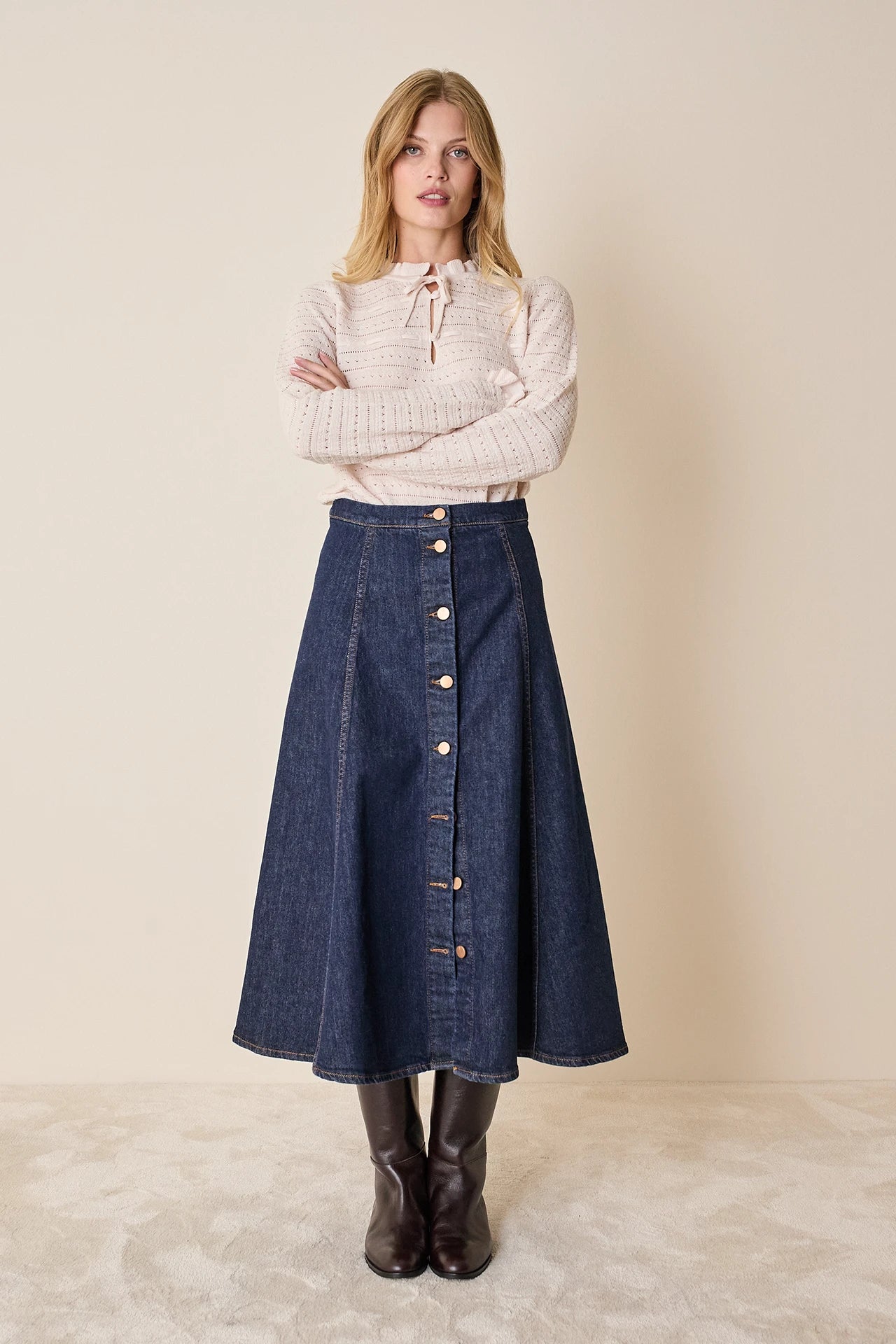 Gonna lunga in denim