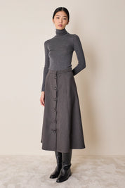 Gonna lunga con bottoni