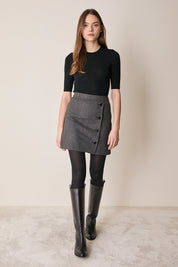 Gonna con abbottonatura laterale