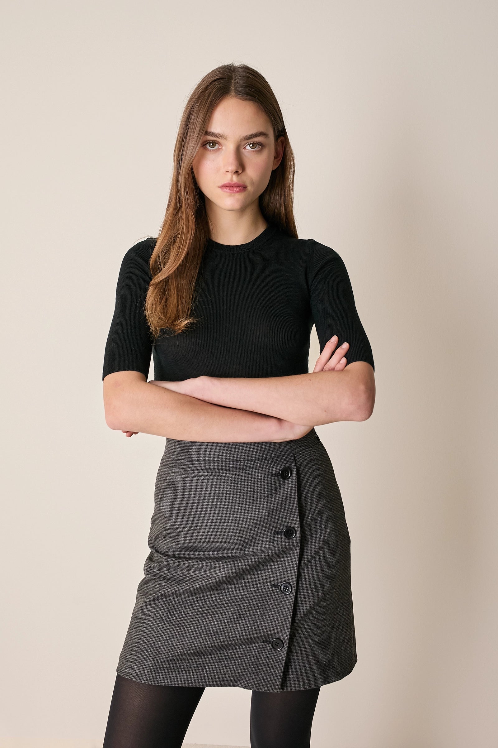 Gonna con abbottonatura laterale