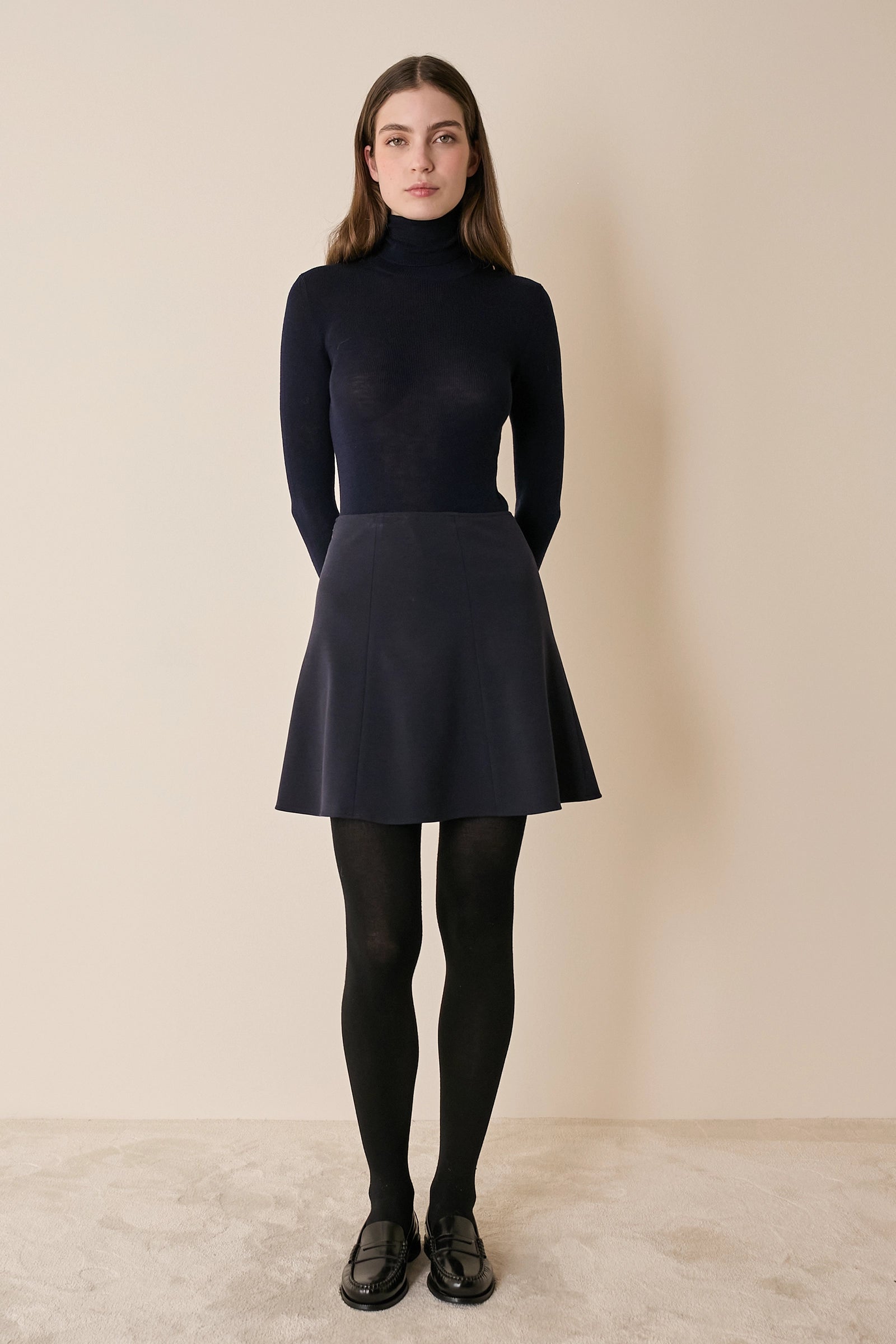 Gonna in jersey di lana