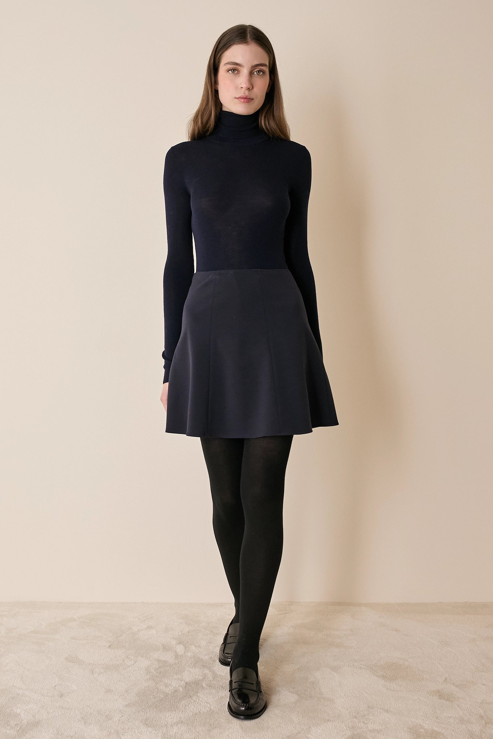 Gonna in jersey di lana