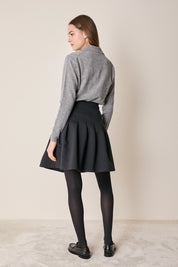 Gonna college in blend di lana