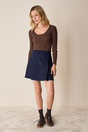 Box pleat skirt