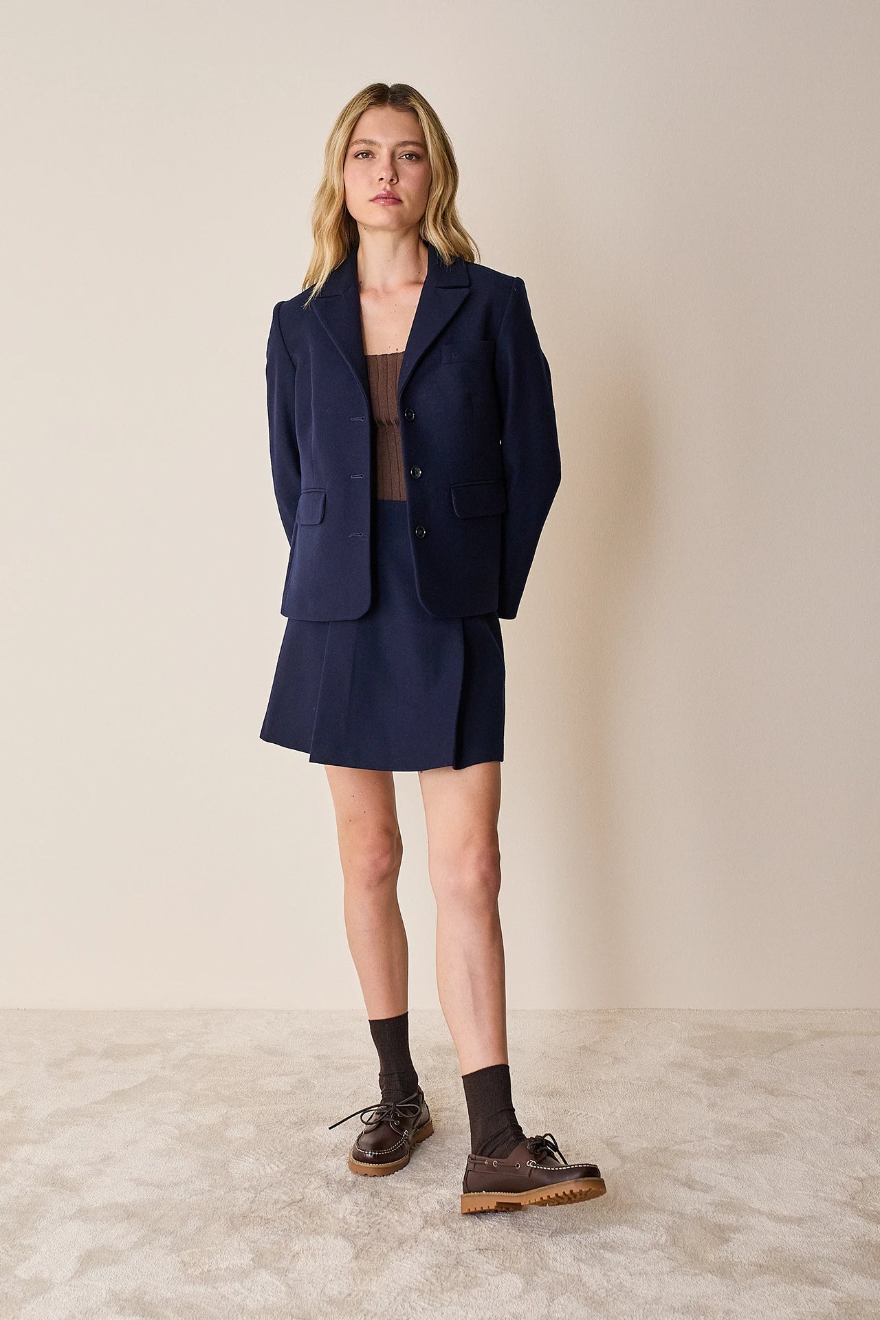 Box pleat skirt