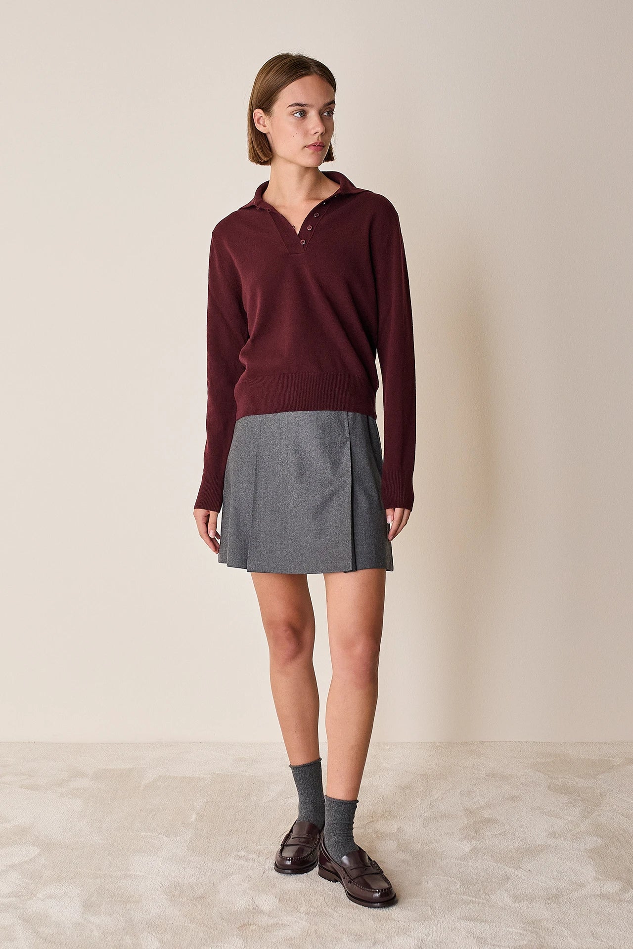 Box pleat skirt