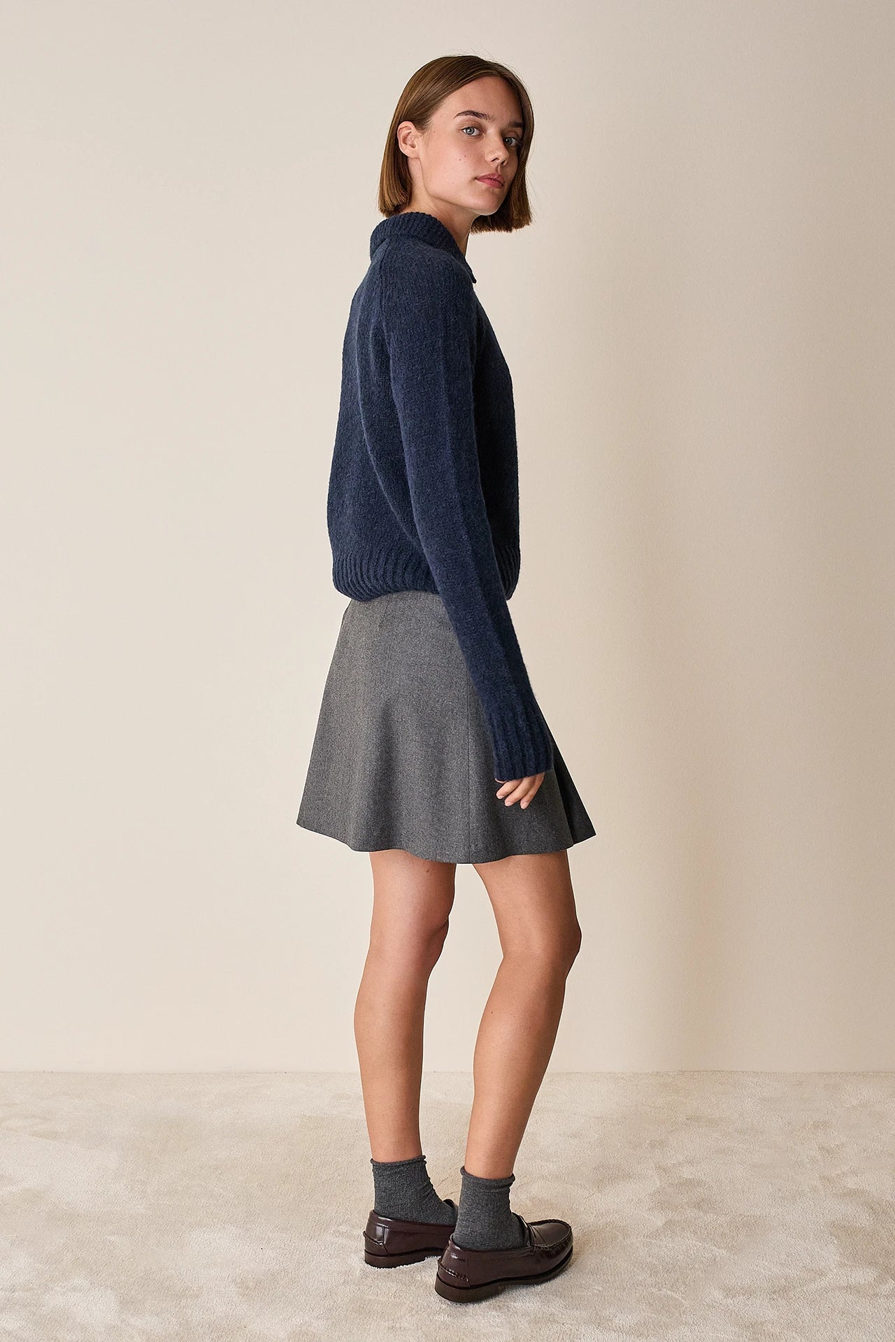 Box pleat skirt