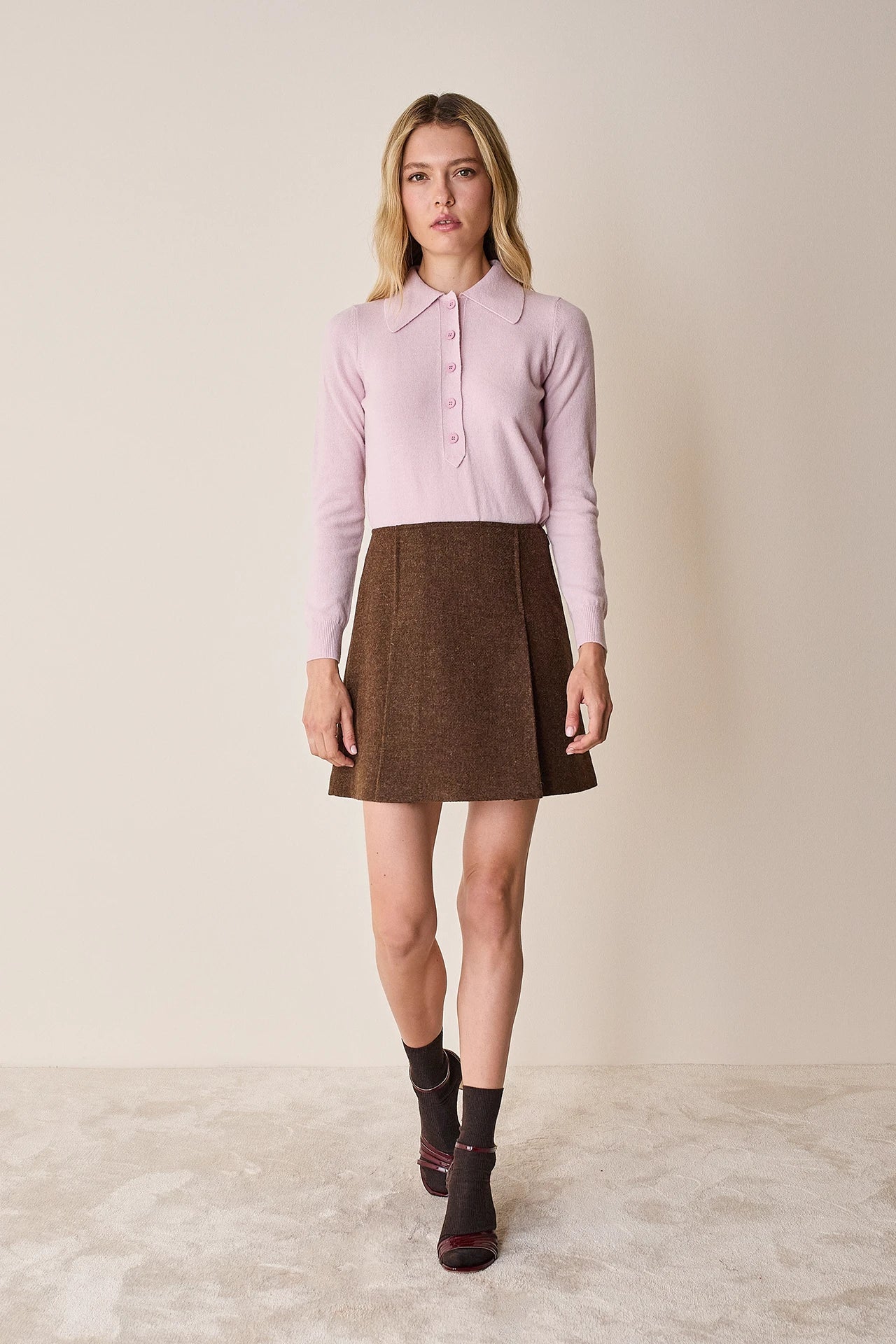 Box pleat skirt