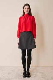 Virgin wool tartan skirt