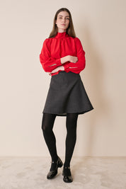 Virgin wool tartan skirt