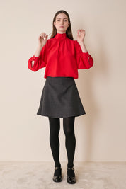 Virgin wool tartan skirt