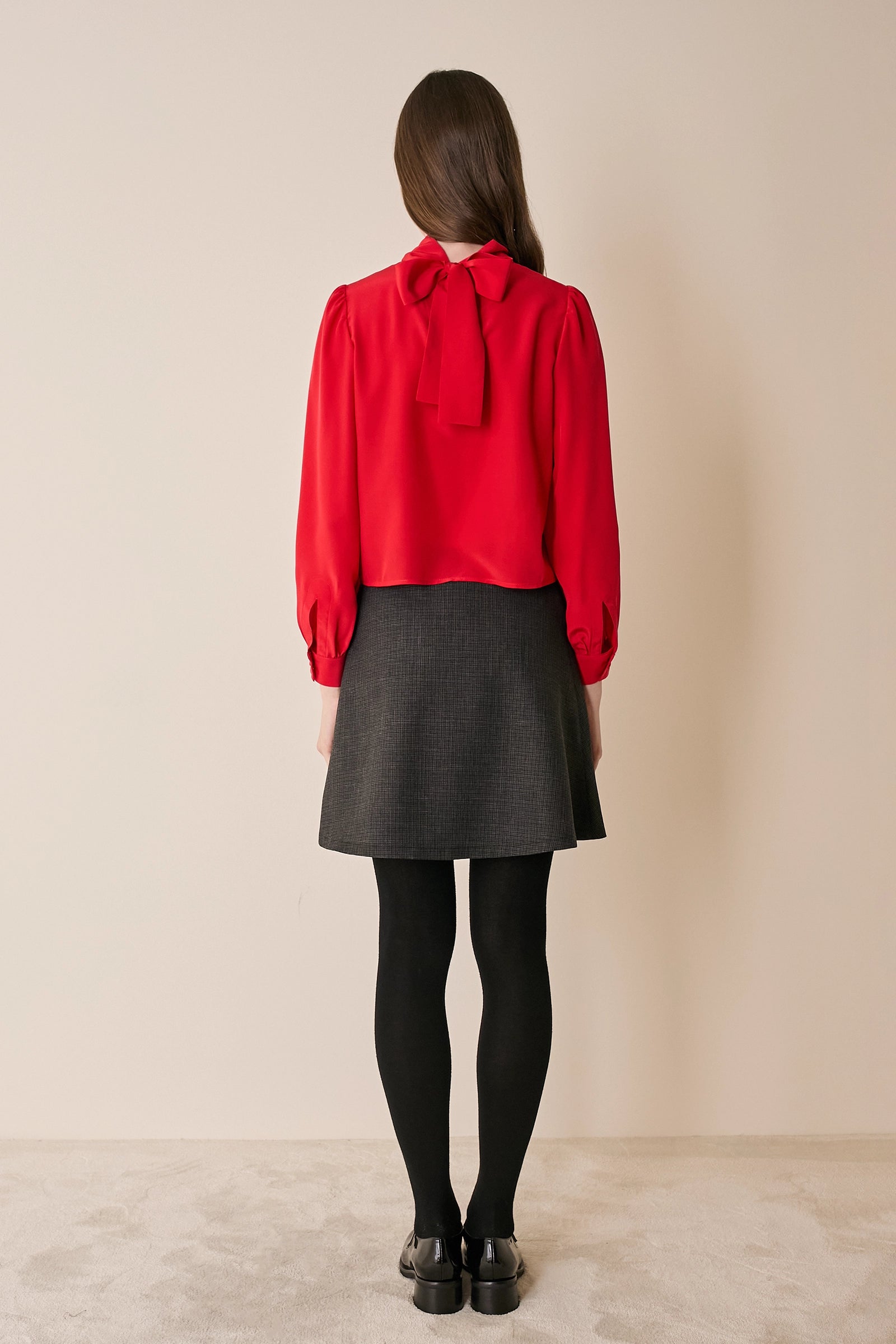 Virgin wool tartan skirt