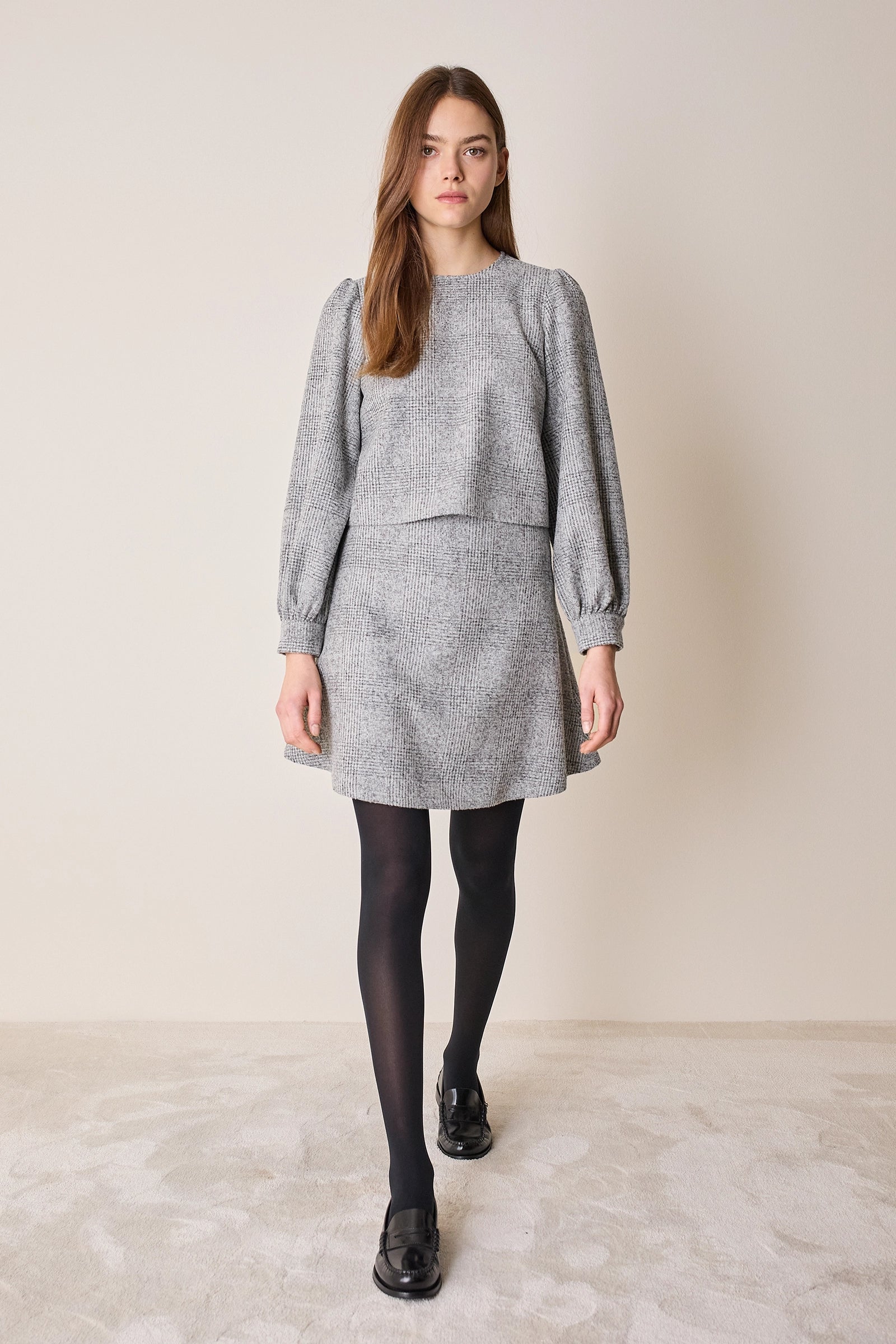 Gonna tartan in lana vergine