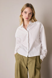 Camicia boxy con colletto volant