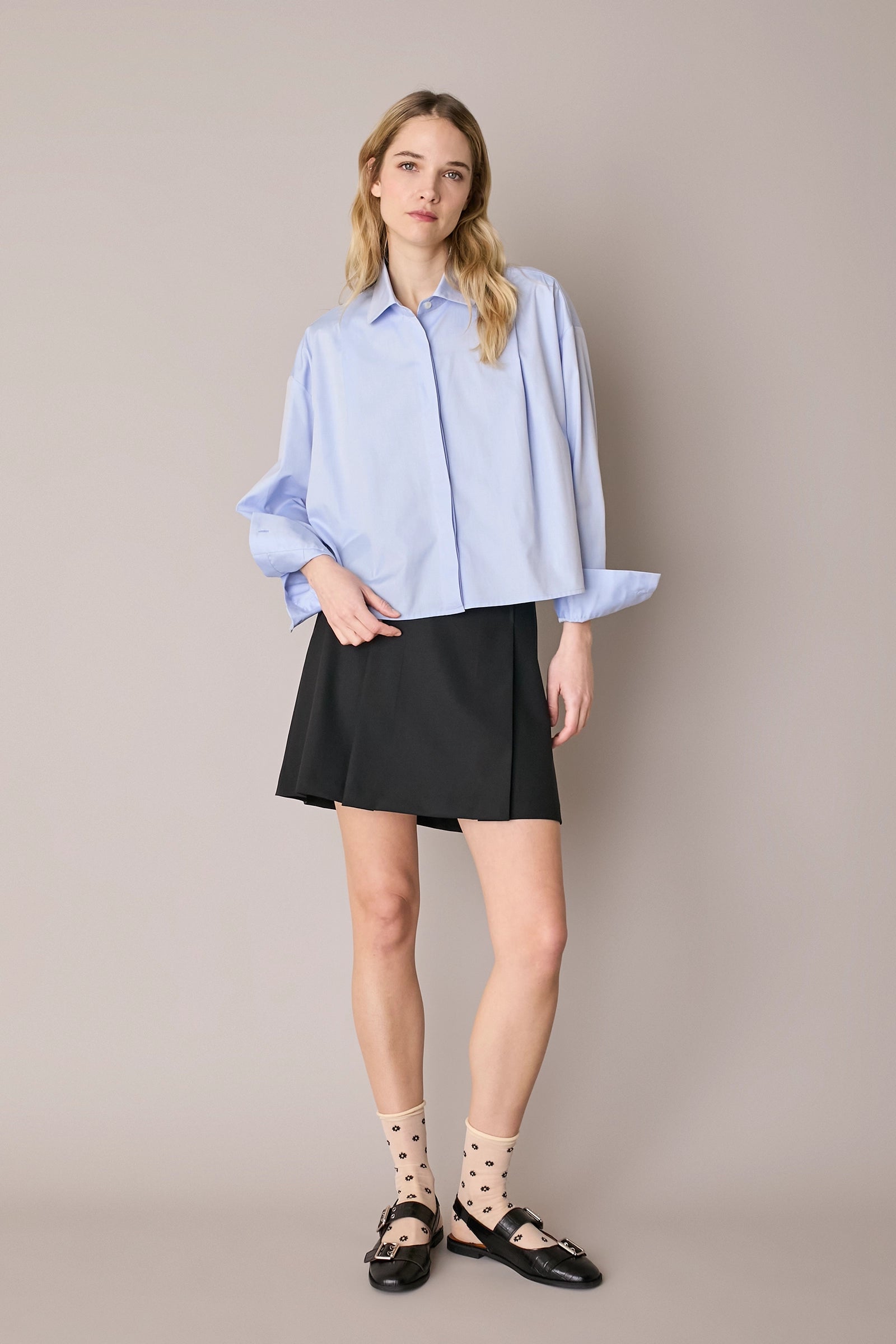 Camicia boxy con pieghe