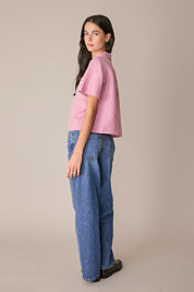 Embroidered chicken polo shirt