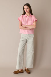 Camicia in lino con taschino
