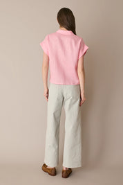 Camicia in lino con taschino