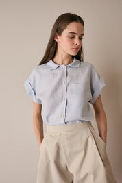 Camicia in lino con taschino